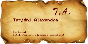 Tarjáni Alexandra névjegykártya