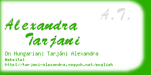 alexandra tarjani business card