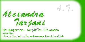alexandra tarjani business card